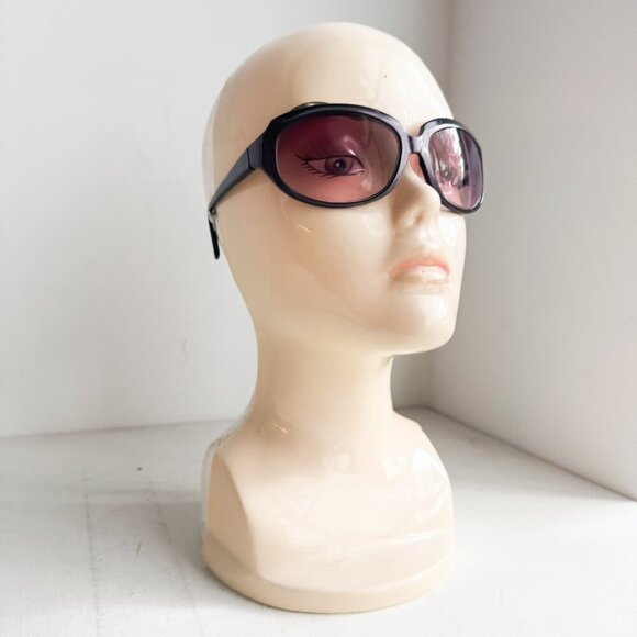 Oliver Peoples " La Donna" Oval Wrap Around Burgundy Purple Sunglasses - Picture 6 of 10